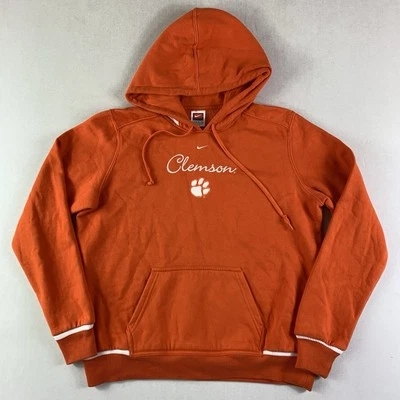 Nike Team Clemson Tigers University Sweater hoodie womens XL Orange Pullover - Image 1 of 4