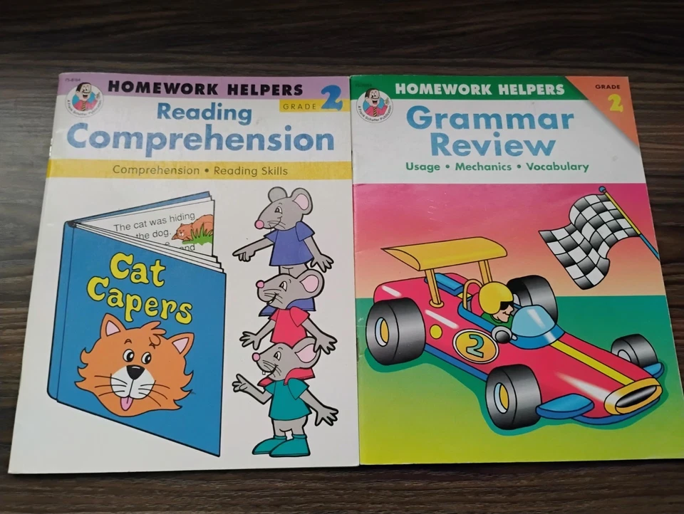 Homework Helpers Grade 2 Workbooks Reading Comprehension And Grammar Review - Image 1 of 3