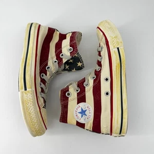 EUC Distressed American Flag Converse Sneakers Women's 5/ Men’s 3 Americana - Picture 1 of 10