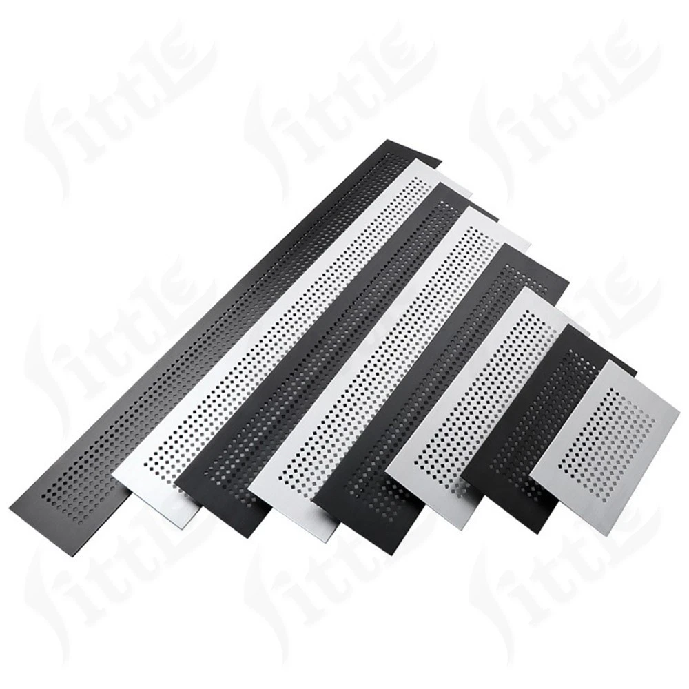 Aluminiumguss-Entlüftungsgitter – 15,2 X 76,2 Cm, Tudor-Pilz-Design, Schwarz
