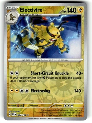 Pokemon SV05: Temporal Forces Card 054/162 Electivire Reverse Foil - Image 1 of 4