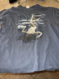Harley Davidson Shirt Adult Xxl Wi Pin Up Made In USA America Motorcycles - Picture 1 of 4