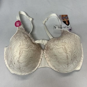 NWT Playtex Feel Gorgeous Embroidered Underwire Bra Cream, Style 7576, Sz 46DD - Picture 1 of 7