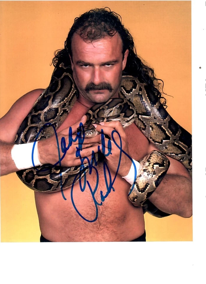 Foto firmada autografiada por Jake "The Snake" Roberts 8X10 luchador profesional WWF CON CERTIFICADO DE AUTENTICIDAD A Foto 1 de 1