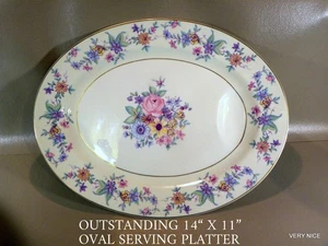 PLATO DE SERVICIO EXCEPCIONAL ~ patrón PRIMAVERA por THEODORE HAVILAND Nueva York - Imagen 1 de 10