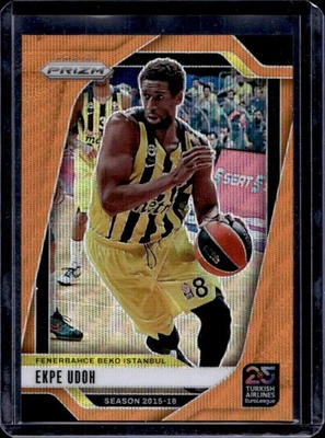 2024-25 Prizm Euroleague Ekpe Udoh Orange Wave Prizm #19/60 - Image 1 of 2