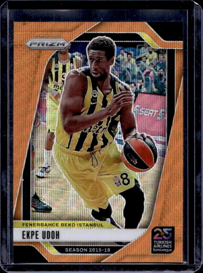 2024-25 Prizm Euroleague Ekpe Udoh Orange Wave Prizm #19/60 - Image 1 of 2