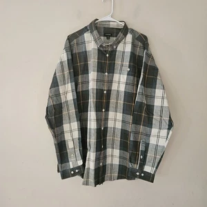 The J Peterman Company Mens Flannel Button Up Shirt Size XL Country Green - Picture 1 of 6