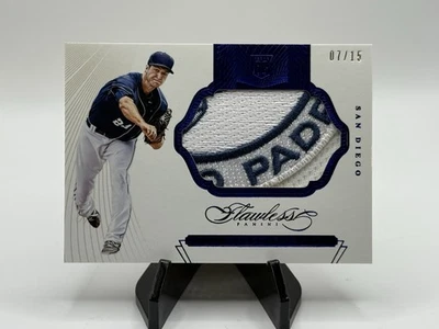2016 Panini Flawless Rookie Padres Logo Patch Sapphire /15 Colin Rea #24 RC - Image 1 of 2