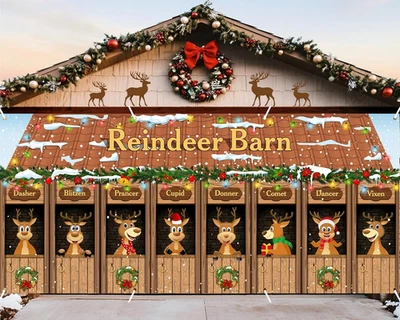 Cubiertas magnéticas para puertas de garaje de Navidad de 16 X 7 pies para decoración grandes Foto 1 de 4