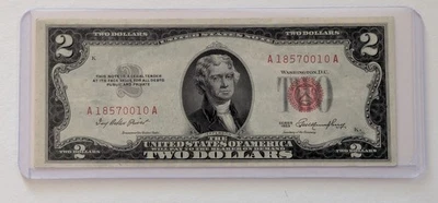US Two Dollars, 1953, $2 Red Seal, AA Block Uncirculated - Image 1 of 2