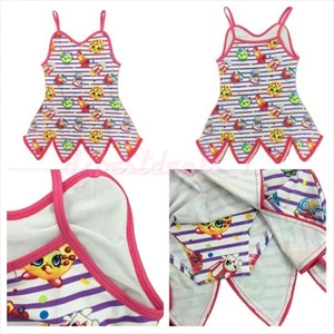2017 New Kids Girl's Cartoon Print Shopkins Girls Swimsuit One piece Dress 4T-10 - Picture 1 of 1
