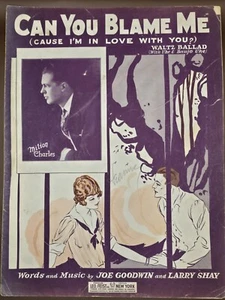 1928 Vintage Sheet Music-CAN YOU BLAME ME-Waltz Ballad-Banjo-Milton Charles-VTG - Picture 1 of 6