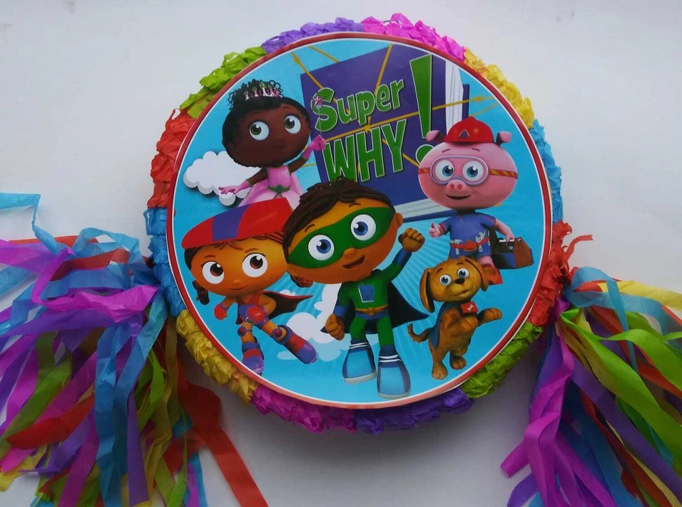  Suporte para foto de decoração de festa de aniversário Super Why Piñata,  - Imagem 1 de 2