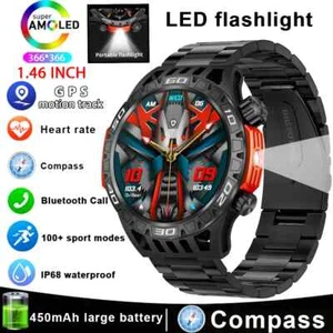 Montre Connectée AMOLED Appel Bluetooth Numérotation Smartwatch GPS ECG COMPASS - Photo 1 sur 22
