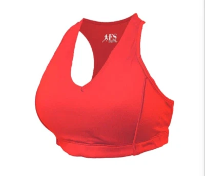 Frank Shorter Sport Bra Women's Running Gear Size S/M Color Pink/Coral - Image 1 of 4