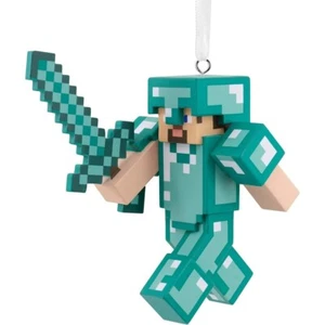 Hallmark Ornaments Minecraft 'Steve' Diamond Armour Ornament - New - Picture 1 of 4