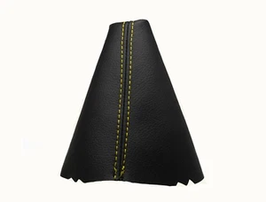 Gelb Faden Echtlede Schaltmanschette Schaltsack Für KIA CEE'D 2007-2012 - Picture 1 of 1