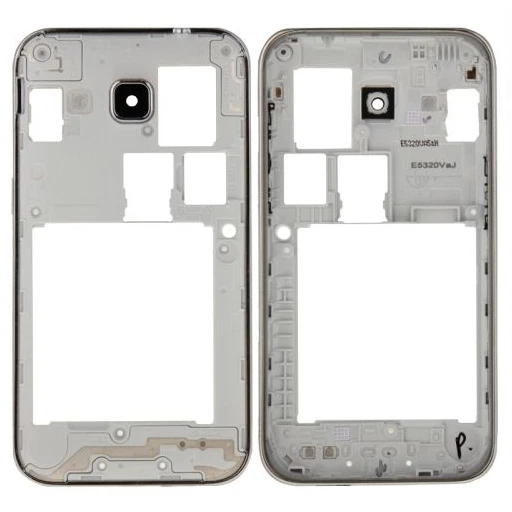 Middle frame con vetrino fotocamera e tasti laterali. Colore argento. Samsung SM - Immagine 1 di 1