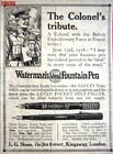 WW1 WATERMAN'S 'Ideal' Fountain Pen Advert #3 : Small Antique 1916 Print AD