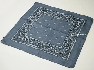 COWBOY WESTERN BANDANA 100% COTTON PAISLEY PRINT SCARVE HANDKERCHIEF FAVORS - Picture 1 of 13