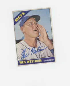 Wes Westrum 1966 Topps New York Mets signed EX Beckett auth - Picture 1 of 2