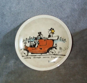 Piatto da collezione Walking Through Merrie Englande Rockwell On Tour Newell Pottery - Foto 1 di 4