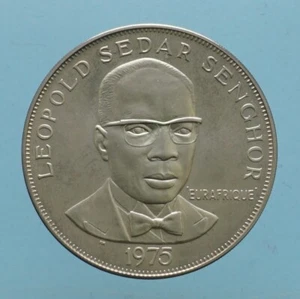 SENEGAL 50 FRANCHI 1975 MONETA ARGENTO RARA LEOPOLD CURRENCY NUMISMATICA - Bild 1 von 2