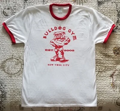 Camiseta Bulldog Gimnasio Ciudad de Nueva York Culturismo Entrenamiento Muscular Timbre Foto 1 de 2