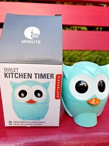 New Unopened Kitchen Timer OWLET Little Owl 60 Minute Blue KIKKERLAND XKT36K-BL2 - Picture 1 of 5