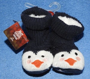 APOLLO Baby Christmas Xmas Navy Booties - Size 2-3 (Euro 18-19) - BNWT - Picture 1 of 5
