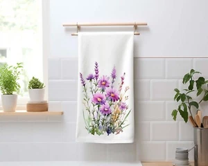 Lila Blume Küche Geschirrtuch Mehlsack Geschirrtuch Deko Handtuch - Bild 1 von 2