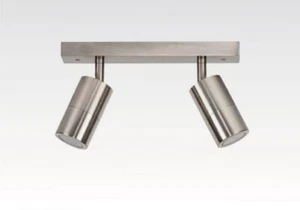 3A Lighting 2 x 35W Max GU10 Outdoor Bar Lights IP54 Titanium - Picture 1 of 1