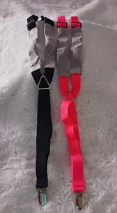 Fashion Suspenders adjustable set of 2/ Fushia and Black - Picture 1 of 3