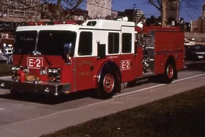Cleveland OH Engine 2 1980s Grumman Pumper - Fire Apparatus Slide - Picture 1 of 1