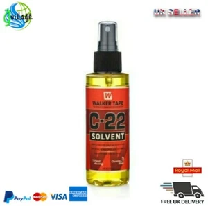 2 X Walker Tape C-22 Solvent Great Cleaner for Scalp & Hair Systems 4oz (118ml) - Picture 1 of 4