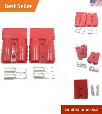 2PC 50A Battery Quick Connector Kit - Safe Disconnection for Winches & Trailers - Image 1 of 4