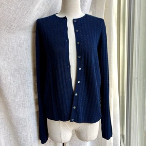 Cárdigan Suéter Rena Rowan Tejido con Cable Seda Algodón Para Mujer’s L Clásico De Colección - Imagen 1 de 11