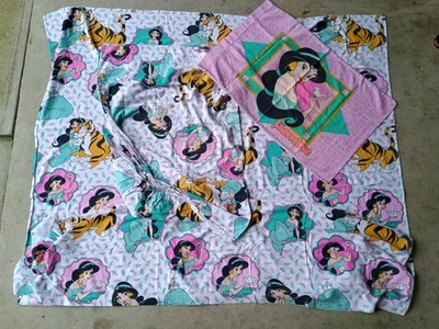 Vintage Disney Jasmine Aladdin Twin Sheet Set 3 Piece - Image 1 of 4