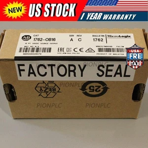 New Factory Sealed AB 1762-OB16 SSER A 24VDC MicroLogix Output Module 1762OB16 - Picture 1 of 3