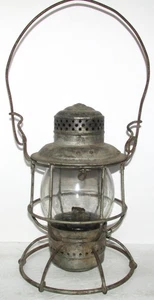 Norfolk & Western Railway Armspear Railroad Lantern w Clear Etched 5 3/8" Globe - Picture 1 of 13