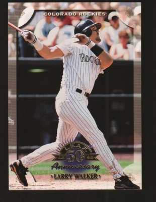 1998 Donruss Leaf Baseball #114 - Larry Walker - Colorado Rockies  98-609 - Image 1 of 2