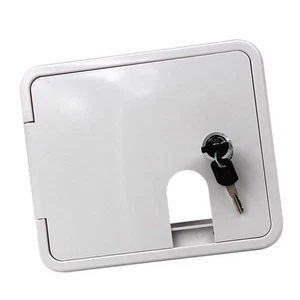 RV Boat Square Electric Cable Cord Cover Inspection Access Locking Door - Picture 1 of 2