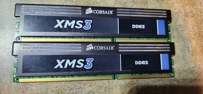CORSAIR XMS3 4GB KIT 2x2GB DDR3 1600MHZ CMX4GX3M2A1600C9 9-9-9-24 RAM Tested - Image 1 of 3