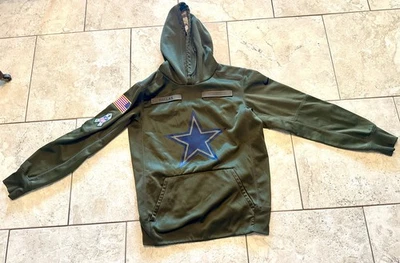 Nike Sweater Youth Small NFL Dallas Cowboys On Field Hoodie Salute to Service - Image 1 of 4
