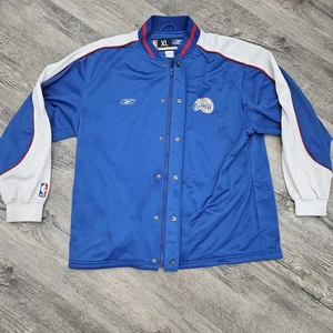 Chaqueta de calentamiento Los Angeles Clippers LAC cremallera botón frontal para hombre XL Reebok  - Imagen 1 de 7