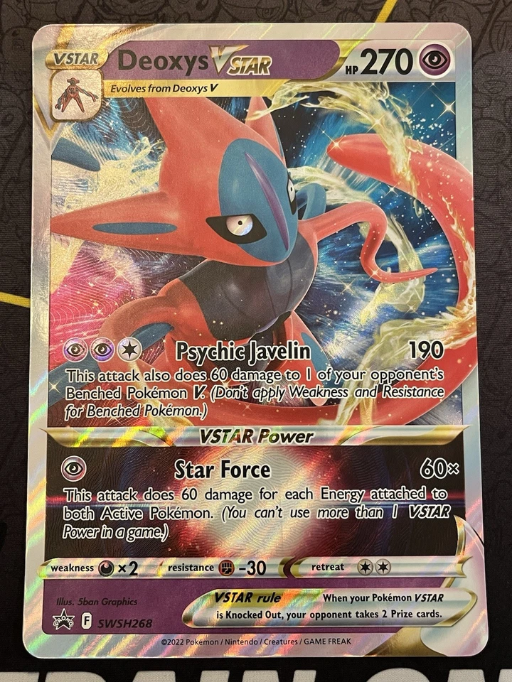 JUMBO Deoxys VSTAR SWSH268 Black Star Oversized Promo Pokémon Card - NM - Image 1 of 2