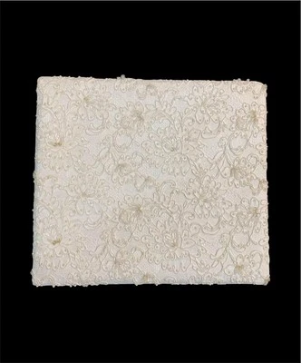 NEW Wedding Photo Album Journal Lace Beaded 13” x 14” - Image 1 of 4