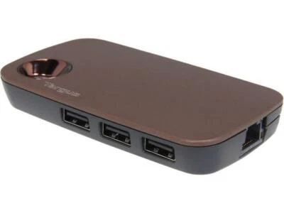 TARGUS ULTRALIFE USB HUB WITH ETHERNET PORT , ACH121US, 3X USB , 1X  ETHERNET - Image 1 of 4