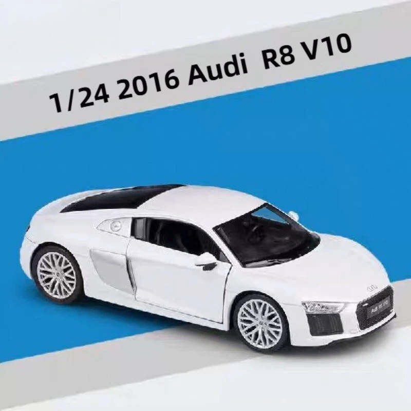 Металлическая модель автомобиля Audi R8 V10 2016 масштаб 1:24 игрушки украшение ИДЕЯ ПОДАРКА - Изображение 1 из 4